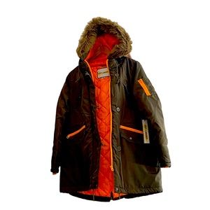 Weather faux fur coat